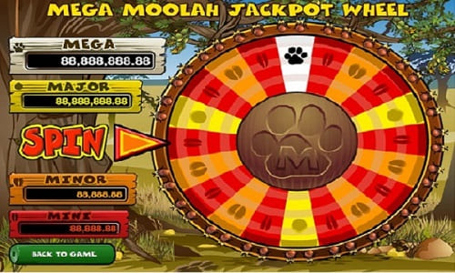 Jackpot wheel sur mega moolah